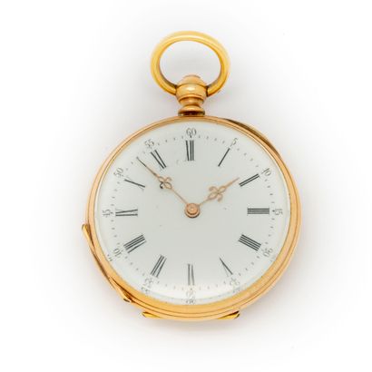 null Yellow gold pocket watch, double bowl

Gross weight: 26.1 g.