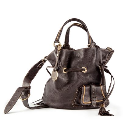 LANCEL House of LANCEL

Chocolate leather bucket handbag, "Premier Flirt" model

L....