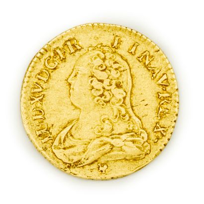 LOUIS XV LOUIS XV (1715-1774) 
Louis d'or, buste juvénile de Louis XV à gauche, drapé,...