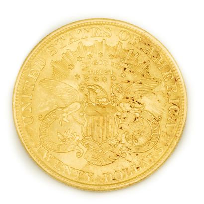  Pièce de 20 dollars en or Liberty Head datée 1904 
Poids : 33,4 g