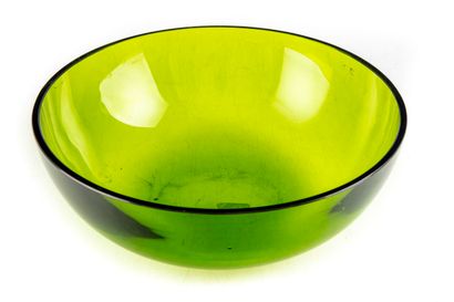 Coupe en cristal vert 
Vers 1970 
H. : 8...