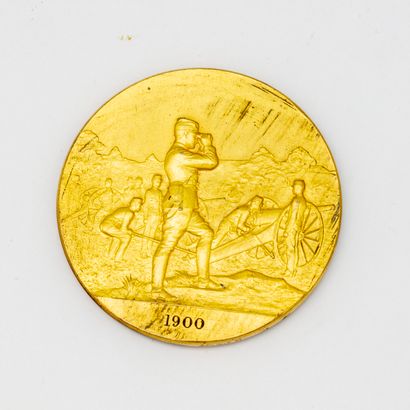  Médaille en argent " Concours de tir au canon 1900" 
Avec son écrin