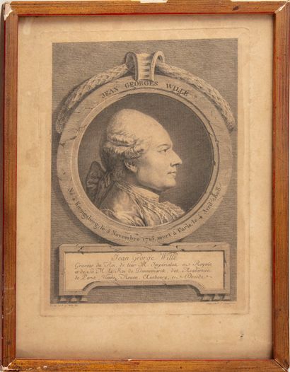 null Important ensemble de gravures principalement des portraits du XVIIIe, comprenant...