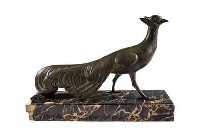 null Georges-Henri LAURENT (1880-1940) 

Faisan 

Bronze,signé sur le socle en marbre

Edition...