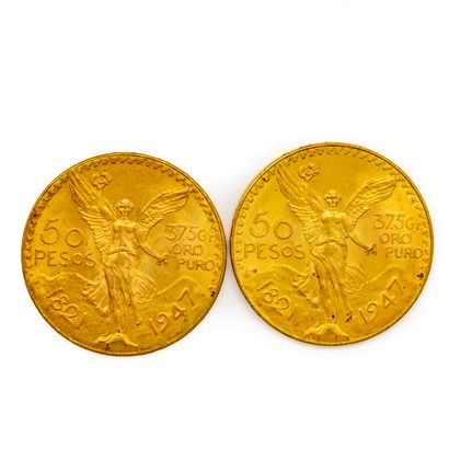 2 x 50 pesos or 1821-1947