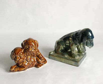 null Stoneware of RAMBERVILLERS

Statuette of a dog sitting in stoneware with glazed...