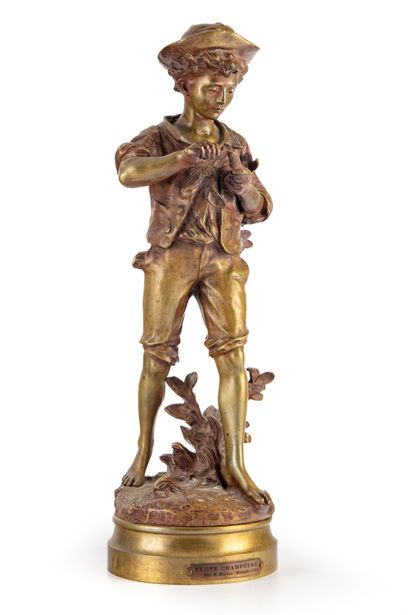 null Hippolyte MOREAU (1832-1927)

Flûte champêtre

Statuette en bronze à patine...