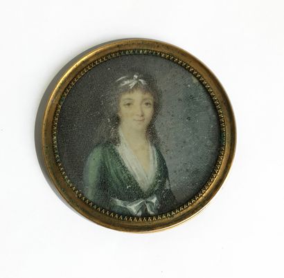 null ECOLE FRANCAISE de la FIN du XVIIIe

Portrait de jeune femme aux rubans

Miniature...