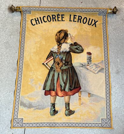 null CHICOREE LEROUX 

Tapisserie publicitaire de marque Chicorée Leroux et son montant...