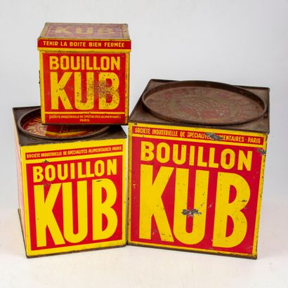 null BOUILLON KUB

Lot de trois boites à section carrée de la marque KUB