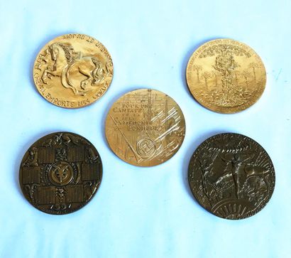 null MONNAIE de PARIS

Collection de 4 médailles de voeux en bronze Florentin doré...