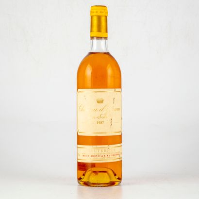 null 1 bouteille CHATEAU D'YQUEM 1987 1er Cru Supérieur Sauternes (basse goulot,...