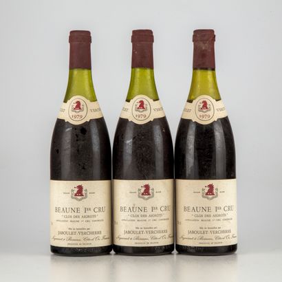 null 3 bouteilles BEAUNE 1979 1er Cru « Clot des Aigros » Jaboulet Verchères

Niveaux...
