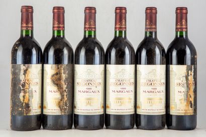 null "6 bouteilles Château Segonnes 1989 Margaux

(E. 3 f, lm, 3 ta, tt)"