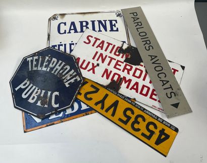 null Ensemble de 6 plaques indicative : " telephone public" " cabine téléphonique"....

En...