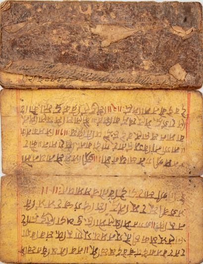 null [Manuscrit]. Livre de prières bouddhiste népalais. XIXe siècle. Manuscrit, sur...
