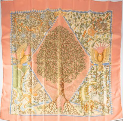 HERMES HERMES - Paris
Silk square with printed pattern, titled " Axis Mundi ".
Model...