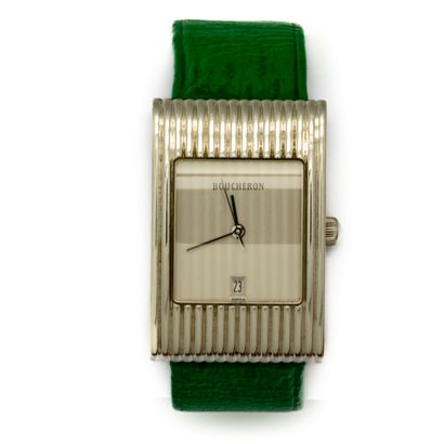 BOUCHERON BOUCHERON
Men's wristwatch, REFLET model, with rectangular steel case with...