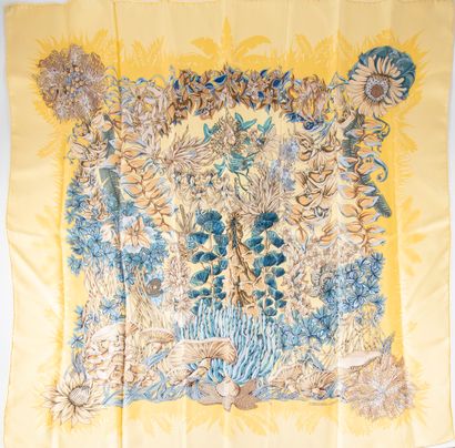 HERMES HERMES - Paris
Silk square with printed pattern, titled "L'île déserte" (The...