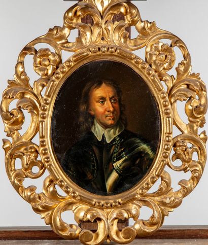 D'APRES SAMUEL COOPER Samuel COOPER (1609 1672) d'après 
Portrait d'Olivier Cromwell...