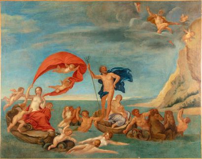 D'APRES L'ALBANE ITALIAN SCHOOL after Francesco ALBANI (1578 - 1660)
Neptune and...