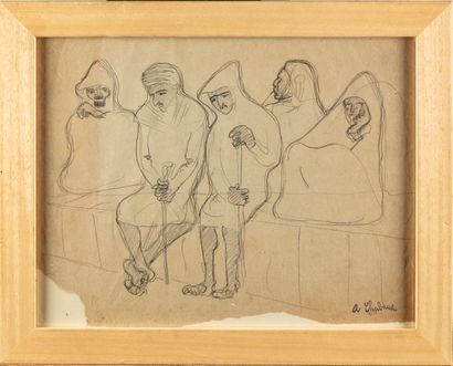 CHABAUD Auguste CHABAUD (1882-1955)
Seated Arab Character 
Pencil drawing, signed...