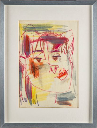 GEN PAUL Eugène PAUL known as GEN PAUL (1895-1975)
Portrait of a young boy 
Oil pastel...