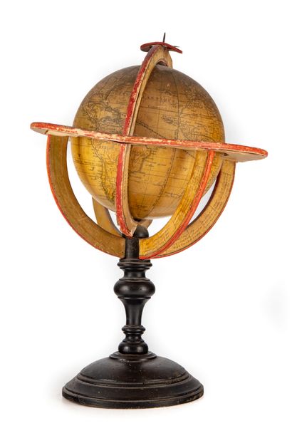 DELAMARCHE Maison DELAMARCHE
Globe terrestre de type Copernicien en bois et papier...