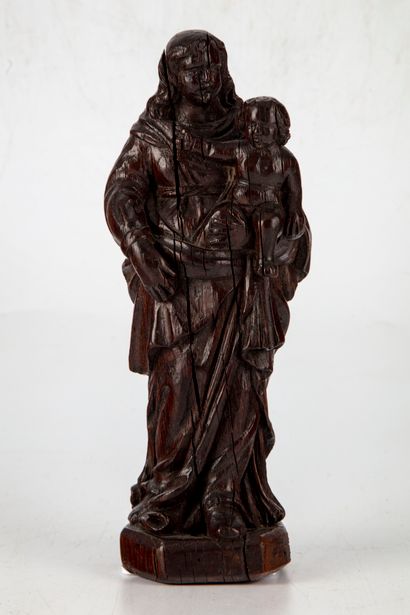 null Satauette of Virgin and Child in carved wood

H. 24,5 cm 

Cracks