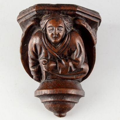 null Small wall lamp in carved wood with an angel 

H. 18 cm