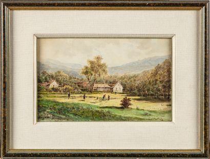 null 20th century FRENCH SCHOOL 

The harvest 

Watercolor, signed lower right 

12...