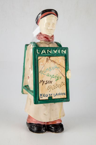 LANVIN LANVIN Perfumes 

Advertising bottle in polychrome earthenware representing...