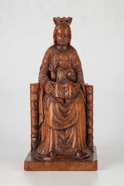 null Stauette of the Virgin and Child in Majesty. 

H. 22,5 cm