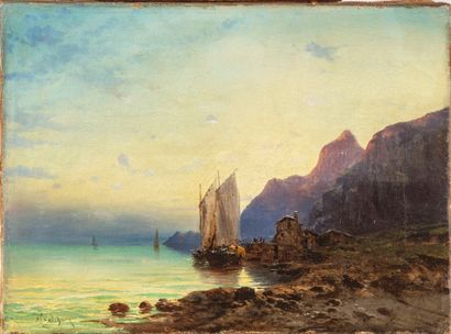 null 
FRENCH SCHOOL, early 20th century 




Seaside landscape at dusk




Oil on...