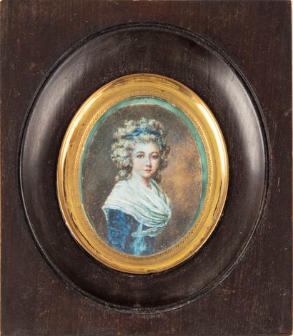 null ECOLE FRANCAISE du XIXe

Portrait de femme à la robe bleue dans les style de...