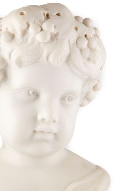 CESARE N. CESARE - Fin XIXe début XXe

Bacchus enfant 

Buste en marbre

H. 36 cm

Manque...