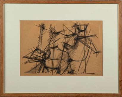 GERMAIN Jacques GERMAIN (1915-2001)

Composition

Black pencil on brown paper

Signed...