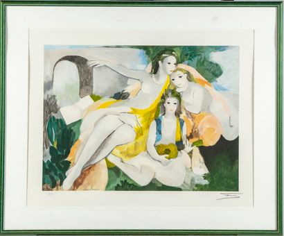 Laurencin Marie LAURENCIN d'après 

Les 3 graces 

Lithographie 

62 x 62 cm à v...
