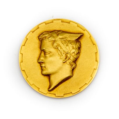 null Médaille en or jaune honorifique, Chambre de Commerce et d'Industrie de Rouen,...