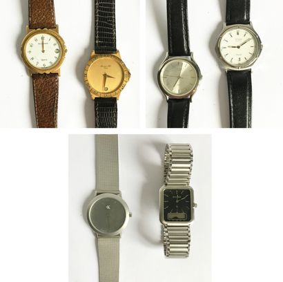 null Ensemble de montres comprenant :
BUCHERER - BARRIER fils - Calvin KLEIN : Quatre...