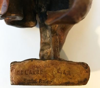 null Henri DELANNE (1940-2003)
Silhouettes (recto-verso)
Bronze patiné
E.A signée...
