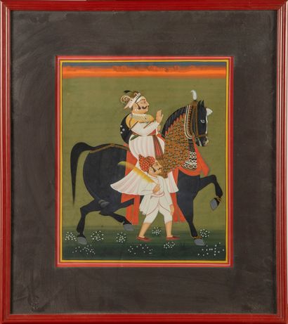 null INDIAN SCHOOL
Rider
Suite of three large miniatures on paper
32 x 27 - 21,5...