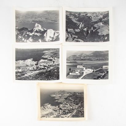 null Roger HENRARD (1900-1975) 
Set of 5 photographic prints on silver paper of aerial...