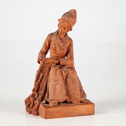 null Attributed to FOULDRIN
The fisherwoman and her net
Sculpture in terra cotta
Dieppe...