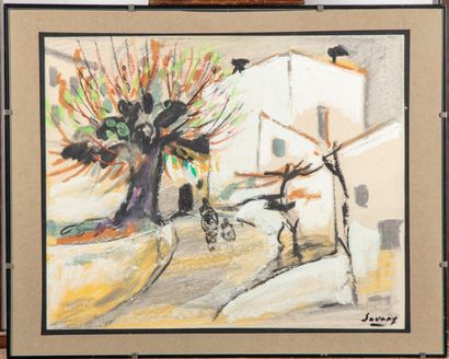 null Robert SAVARY (1920 - 2000)
Alley
Pastel and gouache on paper, signed lower...