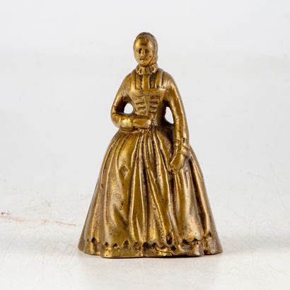 null Bronze bell in the shape of an elegant woman 
H. 12 cm