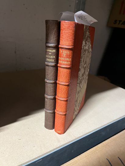 null Set of two books : 
- Binding by Huser, Etienne GRILL, le grand-père sans enfant,...