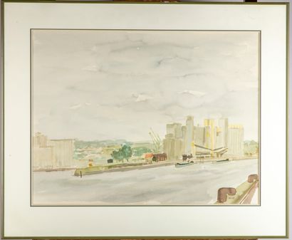 null VASSE (XXth)
The port of Rouen
Watercolor signed lower right
45 x 59 cm at ...