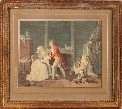 null After Louis BOILLY - 19th century
The happy family
Engraving in color
21,5 x...