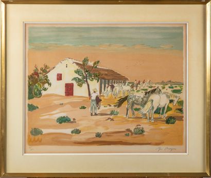 null Yves BRAYER ( 1907- 1990 )
Landscape of Camargue
Lithograph
Signed lower right...